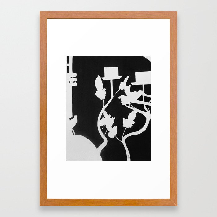 Positive Negative Space Still Life Framed Art Print