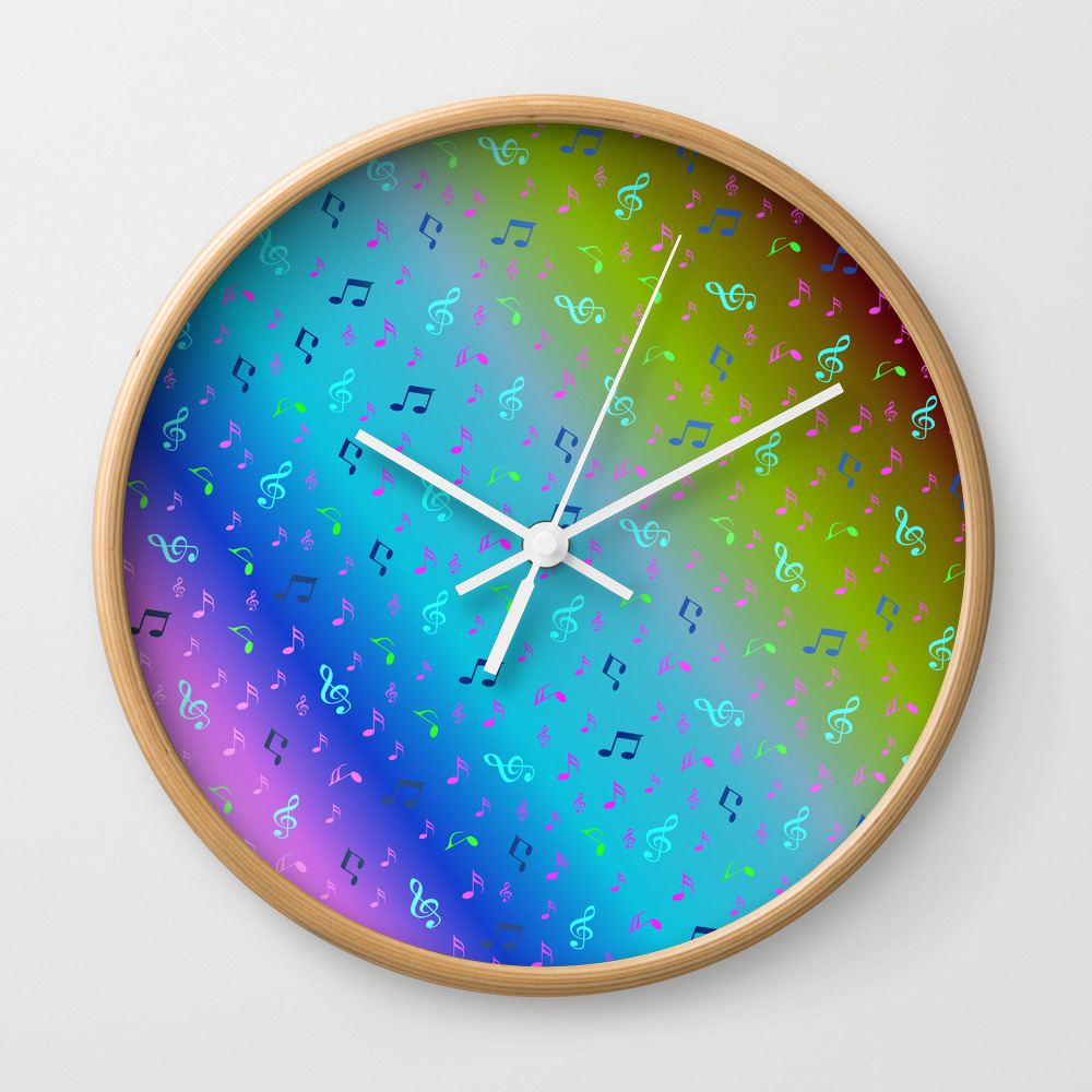 Colorful Blue Music Notes Abstract Art Artistic Background