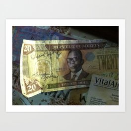 Black Money Art Print