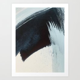 Like A Gentle Hurricane [2]: a minimal, abstract piece in blues and white by Alyssa Hamilton Art Art Print