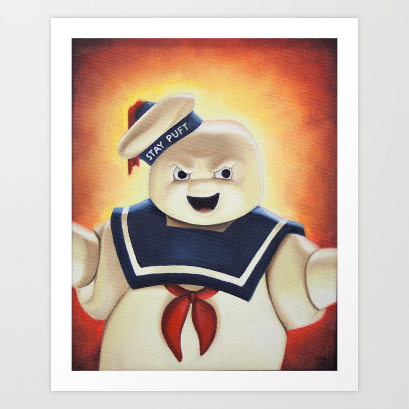 Stay Puft Marshmallow Man Art Print By Heatherackley Society6