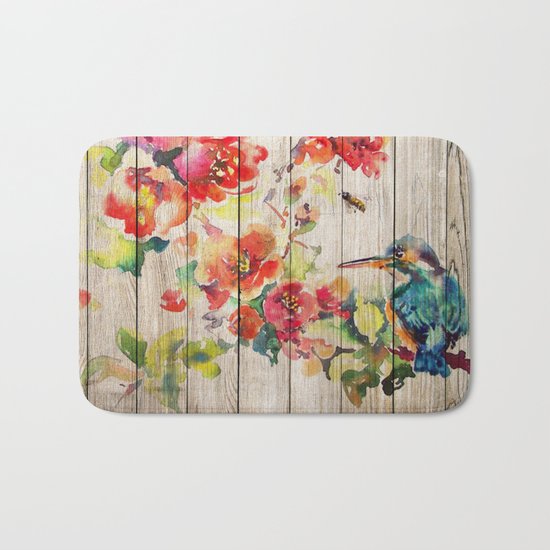 Spring on Wood 04 Bath Mat