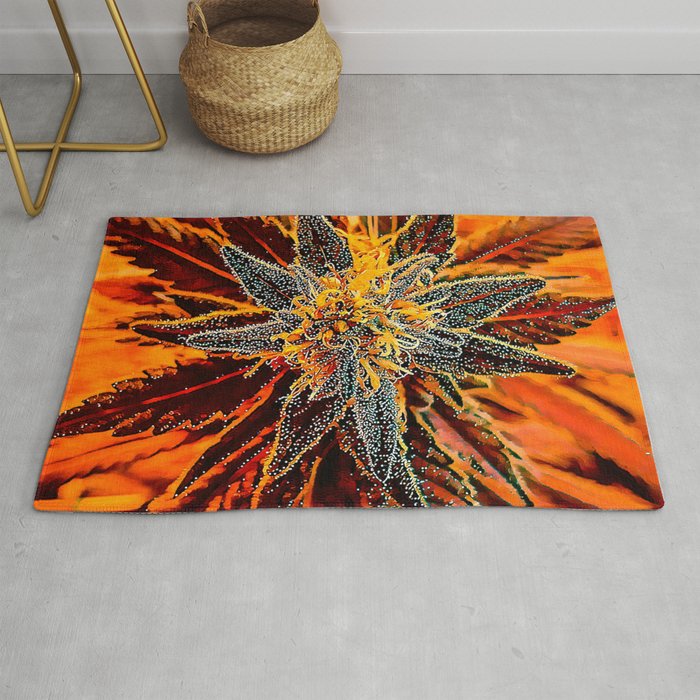 Morning Stars (of cannabis) Rug