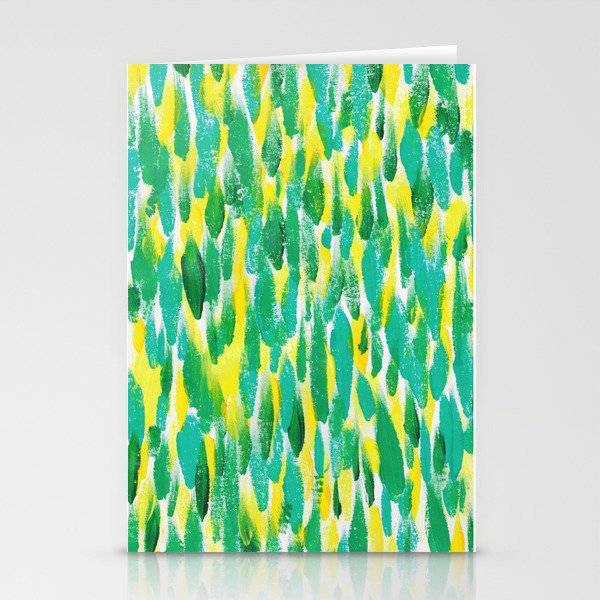 Green and Gold Fields Stationery Cards