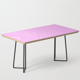 Pink Abstract Swirl Boho Aesthetic  Coffee Table