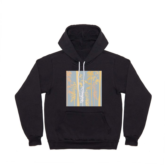 Woody - Pastell Colores Minimal Forest Art Design on Blue Hoody