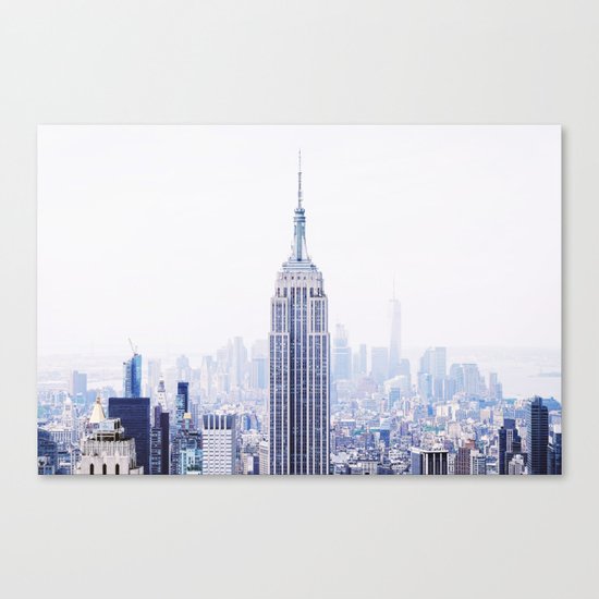 New York City - Manhattan Cityscape - Empire State Building Photograph Canvas Print