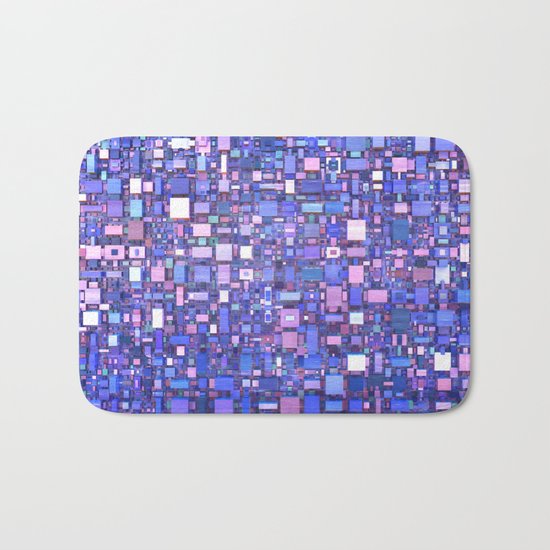 Blue Cubes Bath Mat