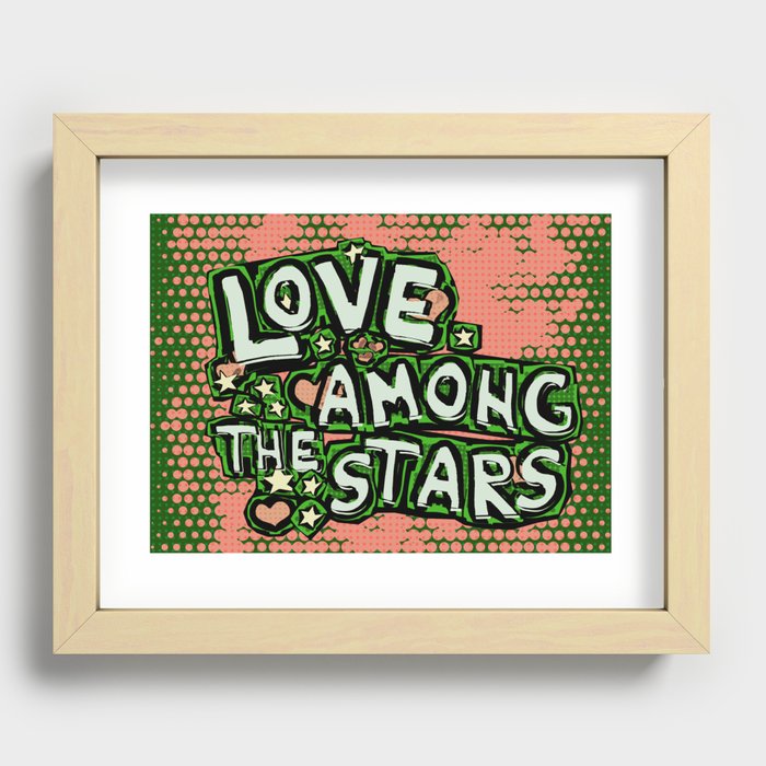 Love among the stars Recessed Framed Print