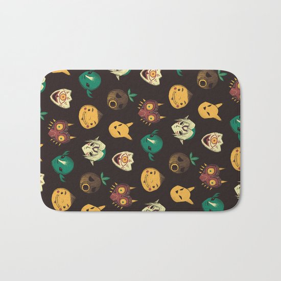 pattern of masks. Bath Mat