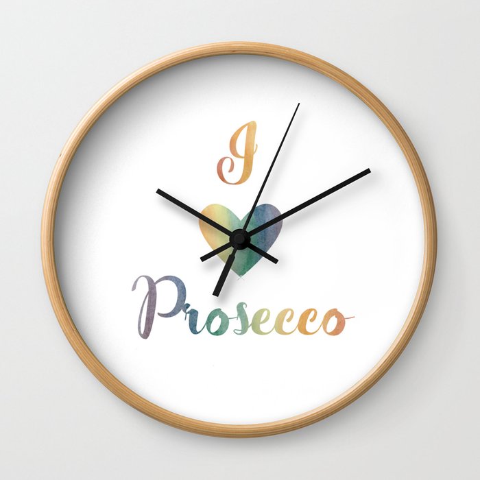 I Love Prosecco Wall Clock