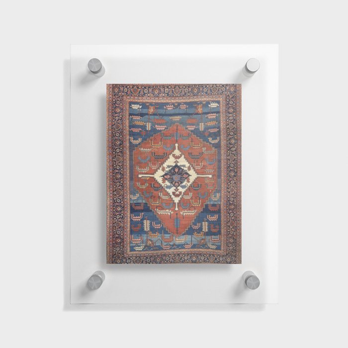 Antique Persian Rug Print, Vintage Backshaiesh Kilim Carpet Print Floating Acrylic Print