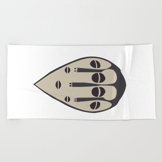 African Tribal Mask No. 5 Beach Towel