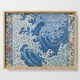 Masculine Waves (Onami) Katsushika Hokusai Serving Tray