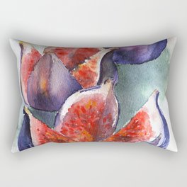 Fig Watercolor Fruits Rectangular Pillow