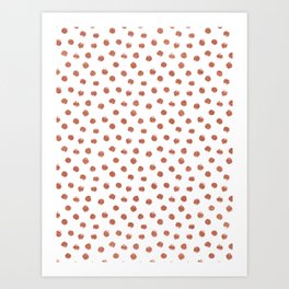 Copper Polka Dots Art Print
