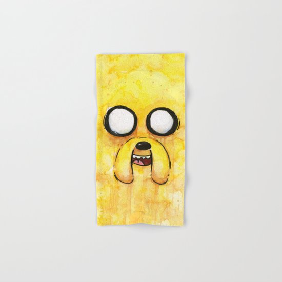Jake Face Yellow Dog Cartoon Character Hand & Bath Towel