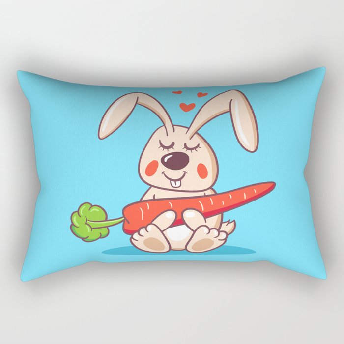 Happy bunny Rectangular Pillow