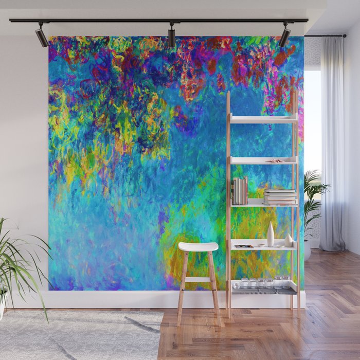 Claude Monet Wisteria Wall Mural by jjbzz | Society6