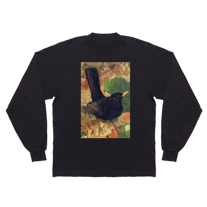 Blackbird - Léo-Paul Robert 1880 Merle Noir Long Sleeve T Shirt