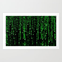 Matrix Binary Code Art Print