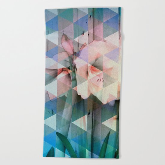 Flowers Mosaic Beach Towel