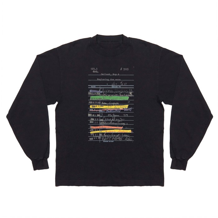 Library Card 3503 Exploring the Moon Long Sleeve T Shirt