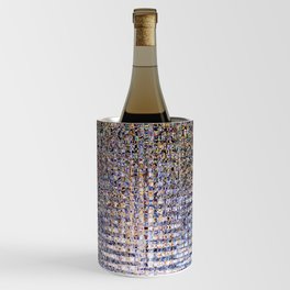 Abstract Checkered Glitch Pattern Wine Chiller