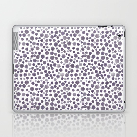 Watercolor Polka Dots - Purple Laptop & iPad Skin