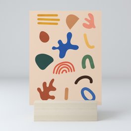 Colorful Abstract Organic Shapes Mini Art Print