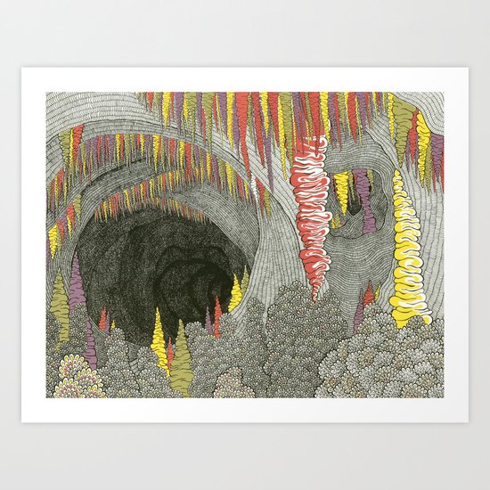 Color Cave Art Print