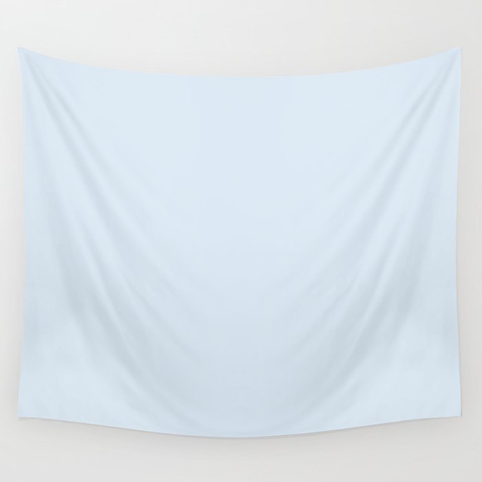 AZUREISH WHITE SOLID COLOR. Paceful Blue Wall Tapestry