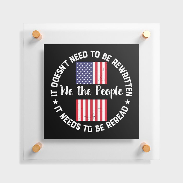 Independence Day American Saying Floating Acrylic Print