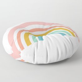 Simple Happy Rainbow Art Floor Pillow