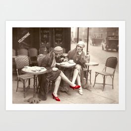 New Red Shoes Vintage Paris Photo Art Print
