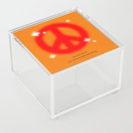 Peace Sign Quote Acrylic Box
