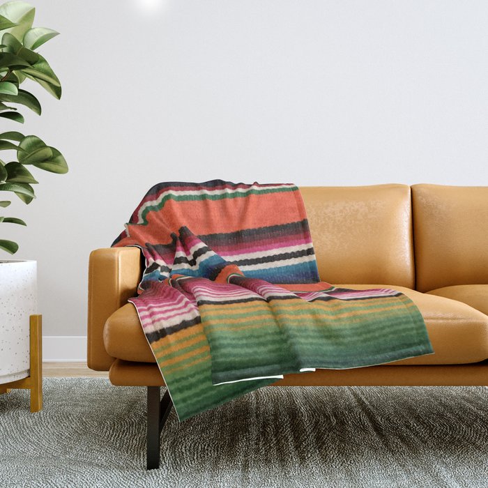 BEAUTIFUL MEXICAN SERAPE Throw Blanket by Tina Salazar Society6