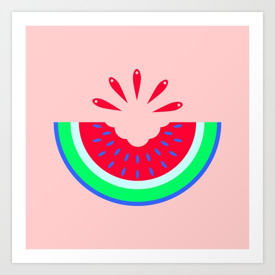 Super Fresh Watermelon Art Print