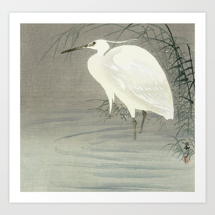 Ohara Koson - Little Egret Art Print