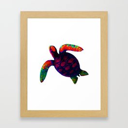 Turtle Magenta jGibney The MUSEUM Society6 Framed Art Print