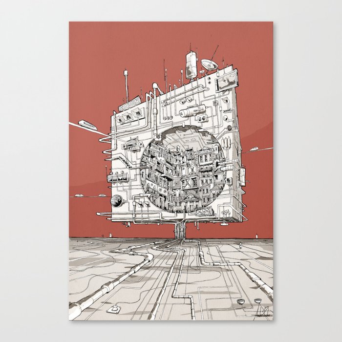 The Space Cube Canvas Print