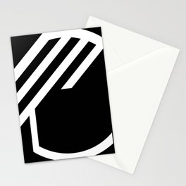 Black and white geometric minimal Stationery Card