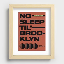 No Sleep Til' Brooklyn Recessed Framed Print