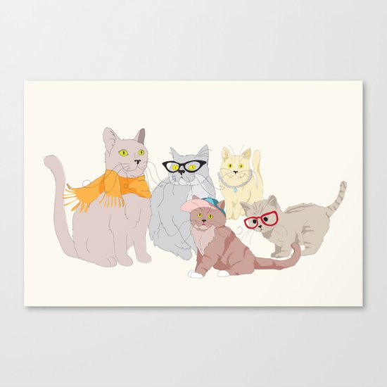 Accessory Cats Canvas Print