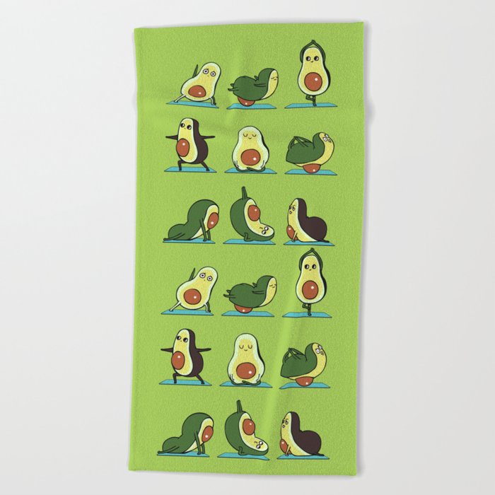 Avocado Yoga Beach Towel