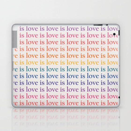 Love Is Love pattern retro Laptop & iPad Skin