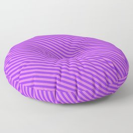 [ Thumbnail: Orchid & Purple Colored Striped/Lined Pattern Floor Pillow ]
