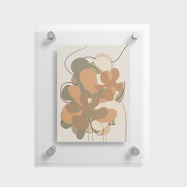 Abstract flowers organic  Floating Acrylic Print