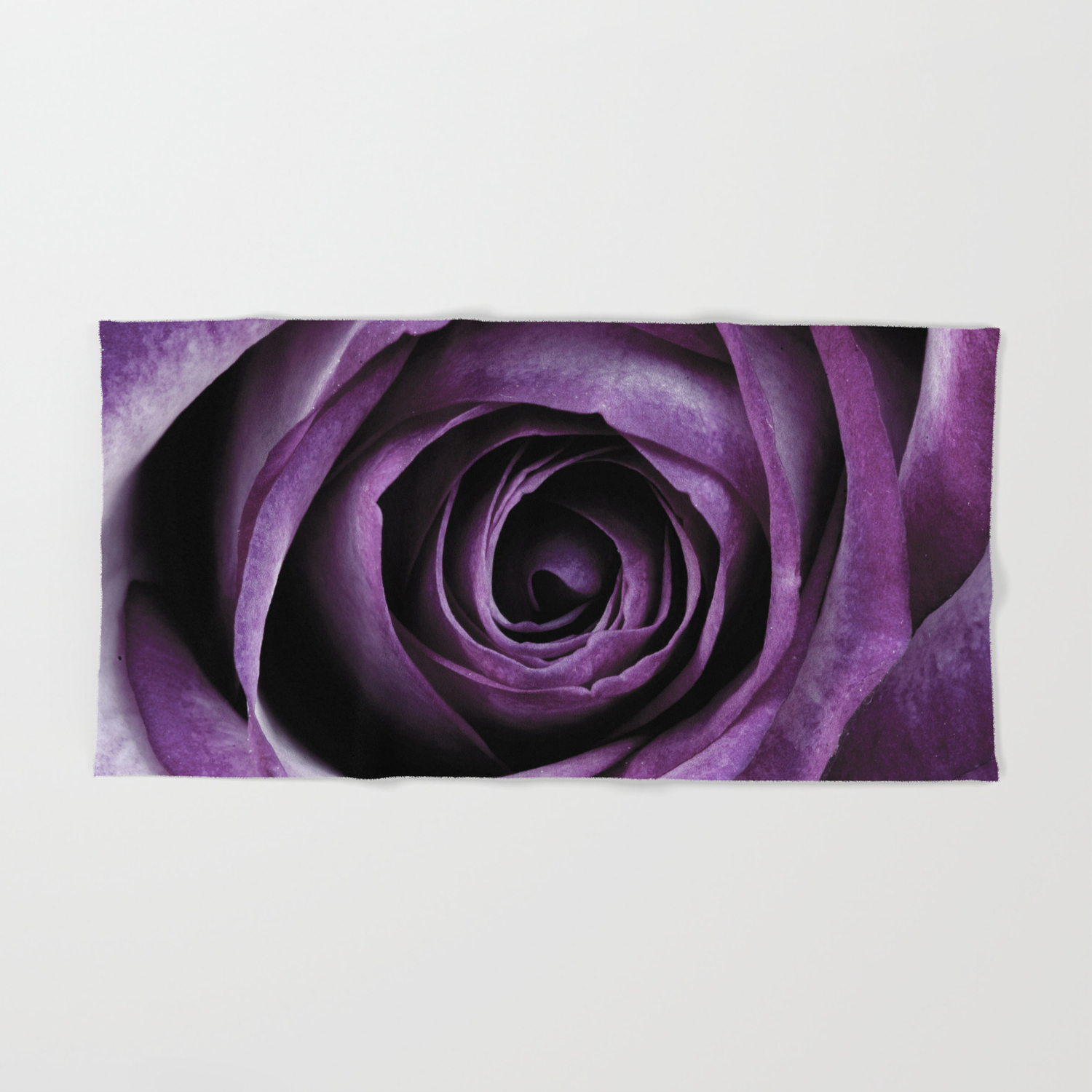 Purple Rose Decorative Flower Hand Bath Towel By Shirtsandgifts