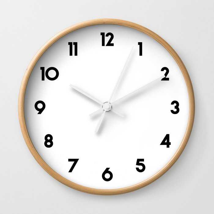 Scandinavian Type Numbers Wall Clock